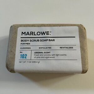 Marlowe Body Scrub Soap XL 7 oz. Bar Woodsy Exfoliates New
